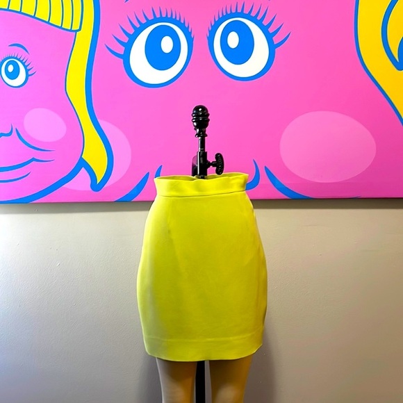 Moschino Cheap Chic Lime Green Mini Skirt The Nanny
